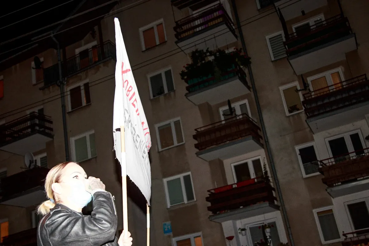 Piątkowy Strajk kobiet w Ostrowi Mazowieckiej (zdjęcia)