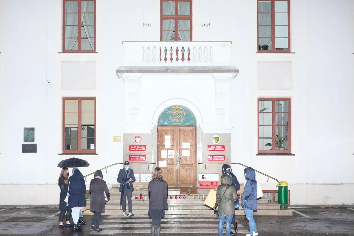 Czwartkowy Strajk kobiet w Ostrowi Mazowieckiej (zdjęcia)