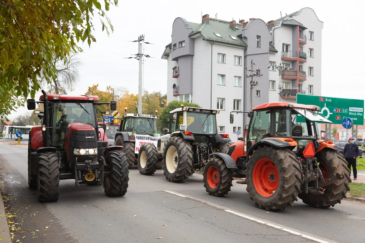 Protest rolników w Ostrowi Mazowieckiej (zdjęcia, wideo)
