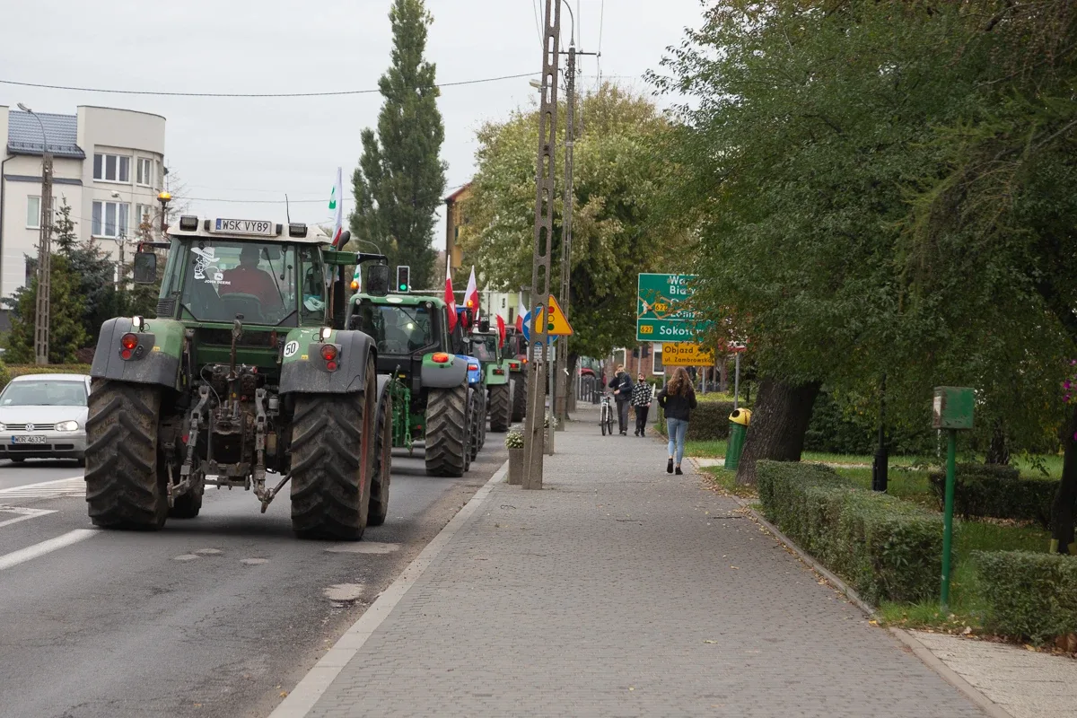 Protest rolników w Ostrowi Mazowieckiej (zdjęcia, wideo)