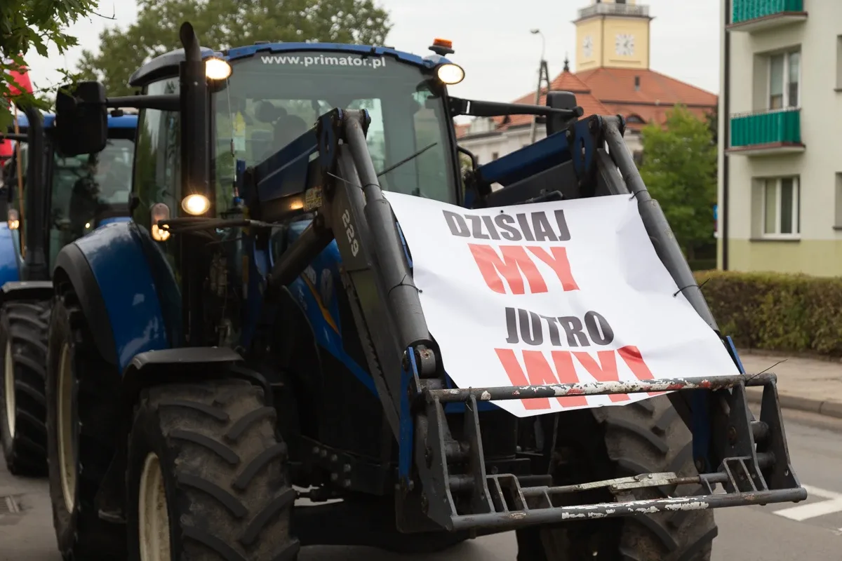 Protest rolników w Ostrowi Mazowieckiej (zdjęcia, wideo)