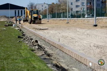 Remont elewacji budynku  MOSiR przy ulicy Warchalskiego 