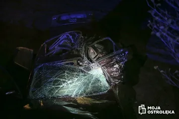 Kierowca osobowego audi zmarł w szpitalu (zdjęcia z wypadku)