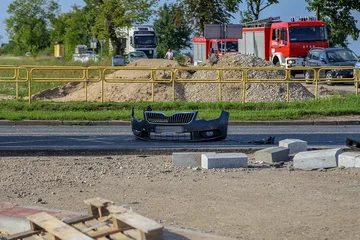 Śmiertelny wypadek na drodze do Różana (zdjęcia)