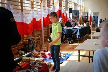 Eliminacje powiatowe Ogólnopolskiego Turnieju Wiedzy Pożarniczej "MŁODZIEŻ ZAPOBIEGA POŻAROM" (zdjęcia)