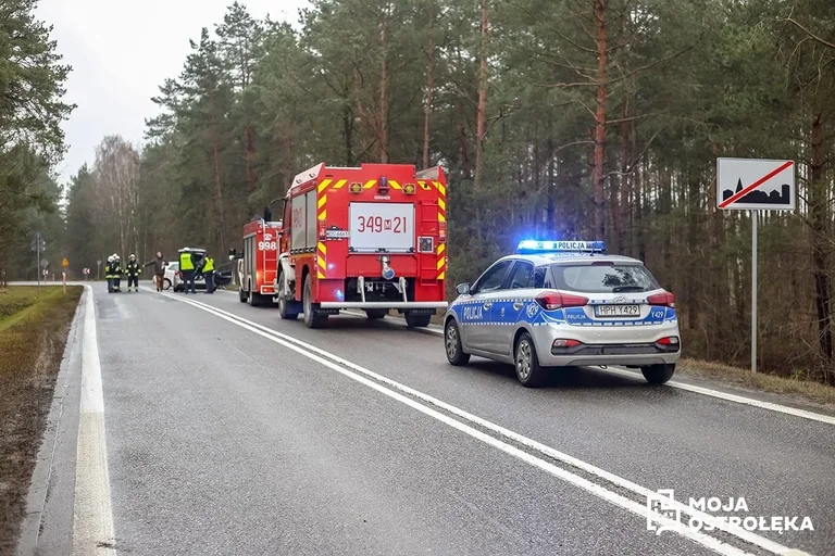 Poważny wypadek w Czerwinie. Poszkodowane dzieci (zdjęcia)