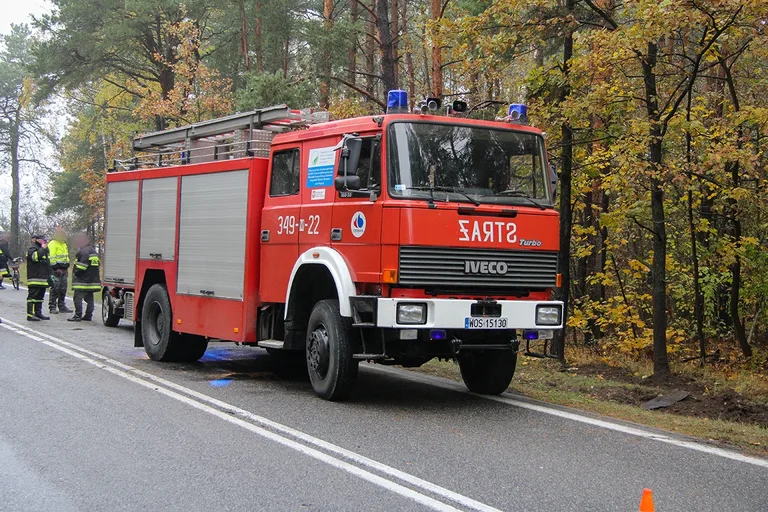 Citroenem uderzył w drzewo. Kierowca w szpitalu (zdjęcia)