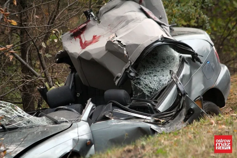 Śmiertelny wypadek w pobliżu Czerwina (zdjęcia)