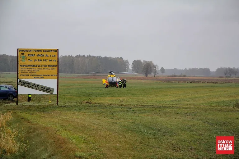 Wypadek na trasie Ostrów Mazowiecka - Łomża. Droga całkowicie zablokowana! (zdjęcia, wideo)