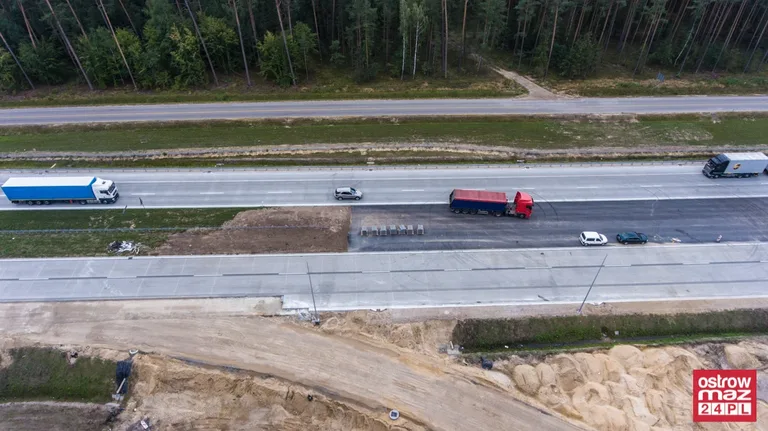 S8 wciąż w trakcie przebudowy (zdjęcia z lotu ptaka)