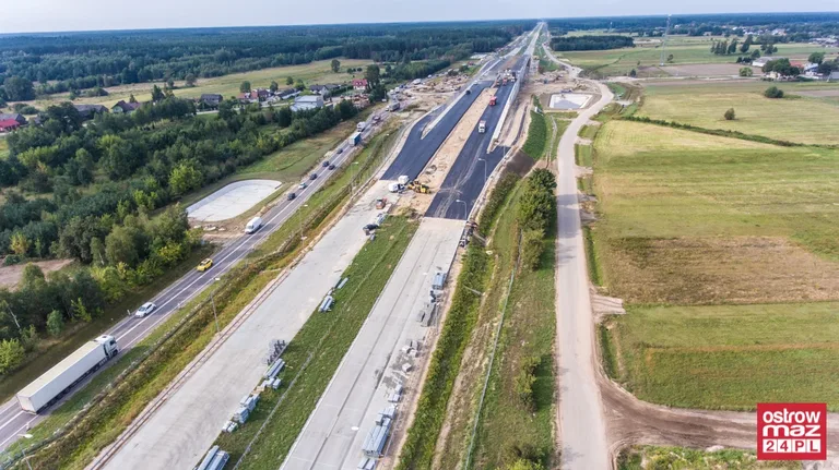 S8 wciąż w trakcie przebudowy (zdjęcia z lotu ptaka)