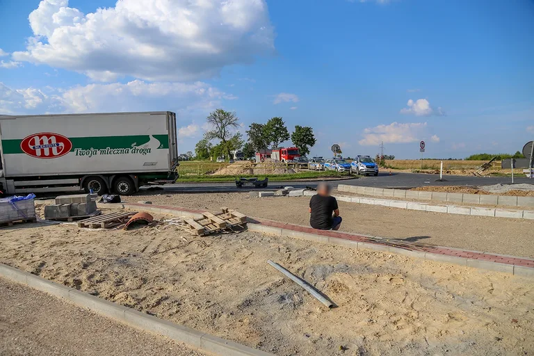 Śmiertelny wypadek na drodze do Różana (zdjęcia)
