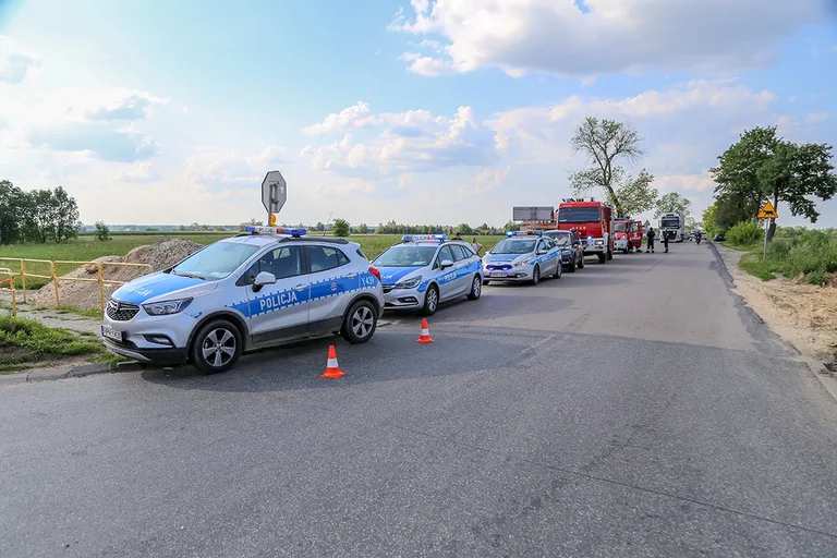Śmiertelny wypadek na drodze do Różana (zdjęcia)