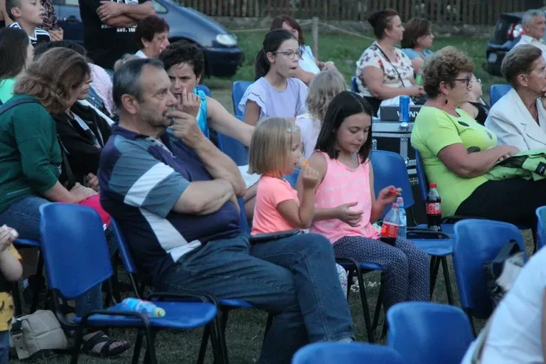 Kino plenerowe w Bogutach-Piankach. Na ekranie pojawił się film pt. "Wakacje Mikołajka" (zdjęcia)