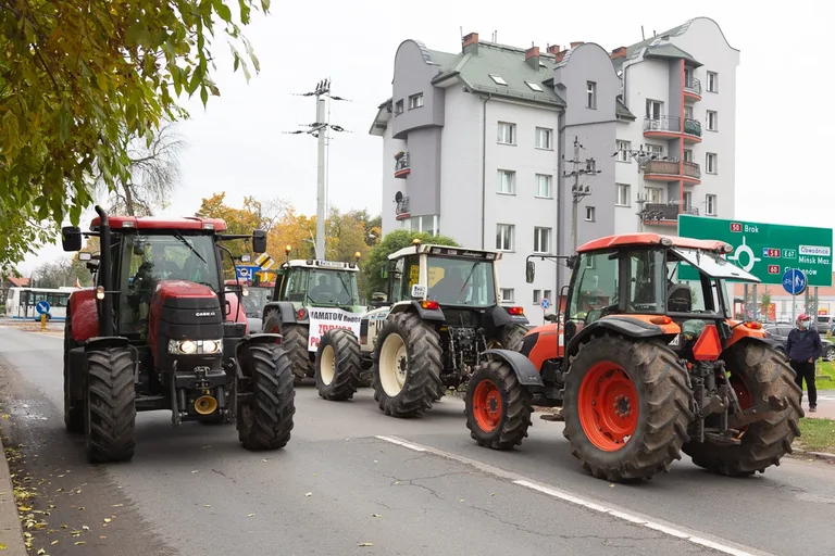Protest rolników w Ostrowi Mazowieckiej (zdjęcia, wideo)