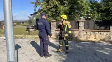Dron spadł na teren ujęcia wody w Broku. Ruszyła akcja służb! (zdjęcia, wideo)