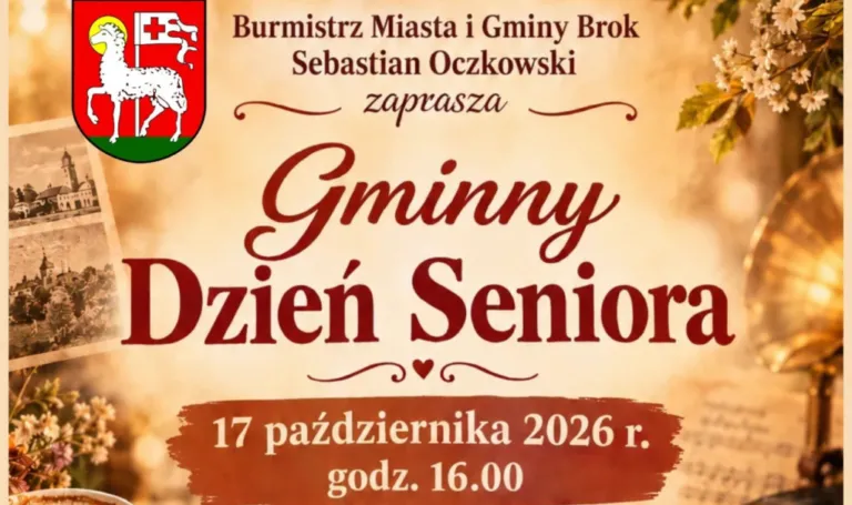 Gminny Dzień Seniora w Broku. Kawa z burmistrzem, koncert i potańcówka