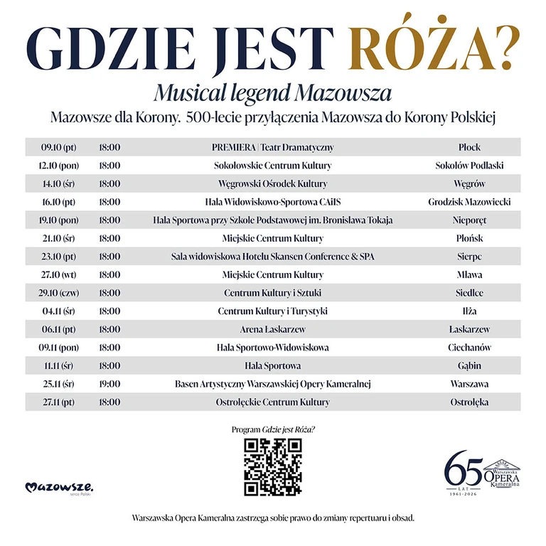 Musical 'Gdzie jest Róża'. Mazowieckie legendy wyruszają w trasę po regionie