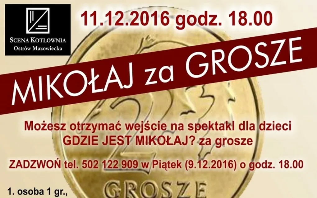 Spektakl za grosze: 'Gdzie jest Mikołaj?'