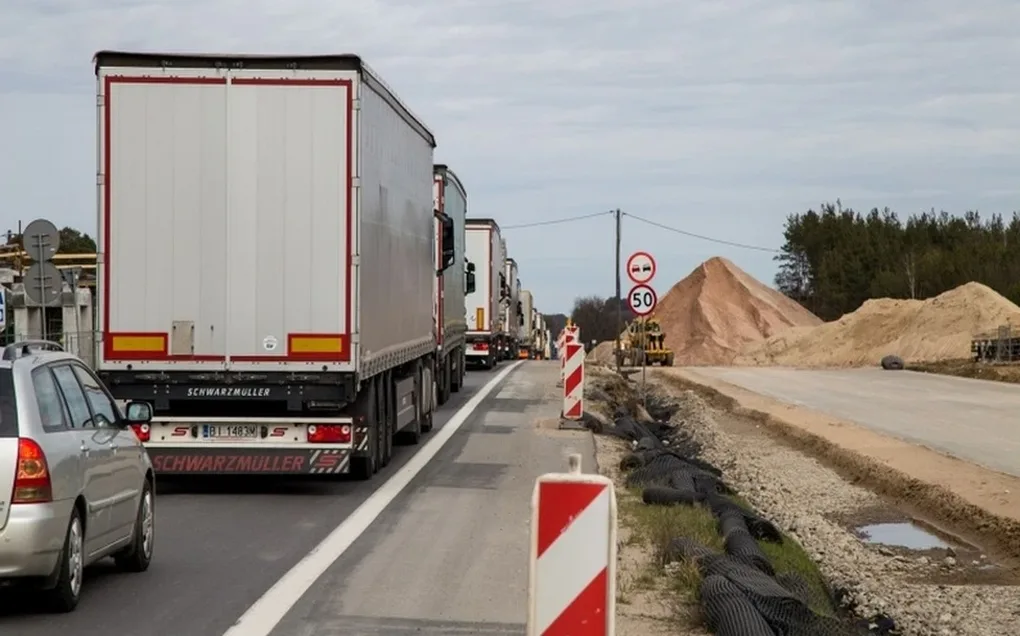 Zator na drodze krajowej nr 8
