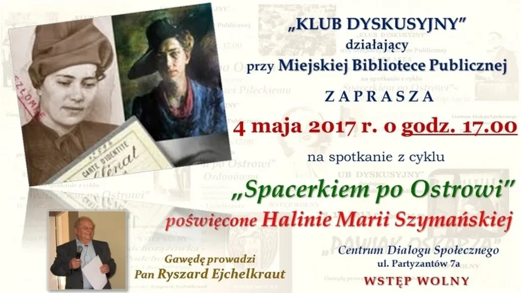 'Spacer po Ostrowi' z Haliną Marią Szymańską