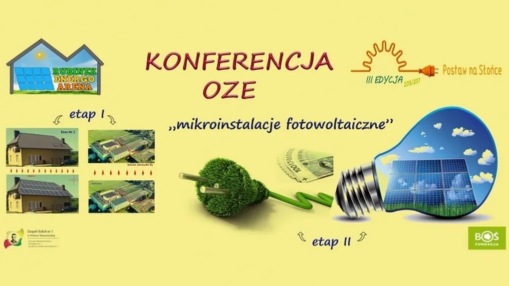 Konferencja podsumowująca projekt 'Postaw na Słońce'. Zostań prosumentem