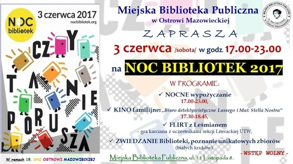 MBP zaprasza na 'Noc Bibliotek'