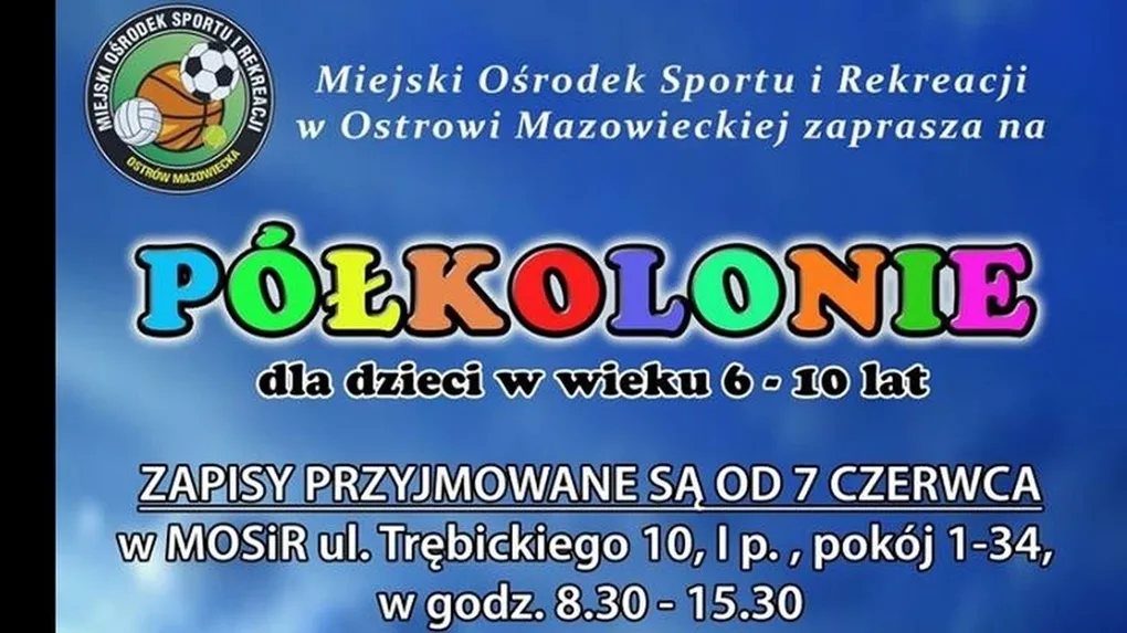 Półkolonie w MOSiR