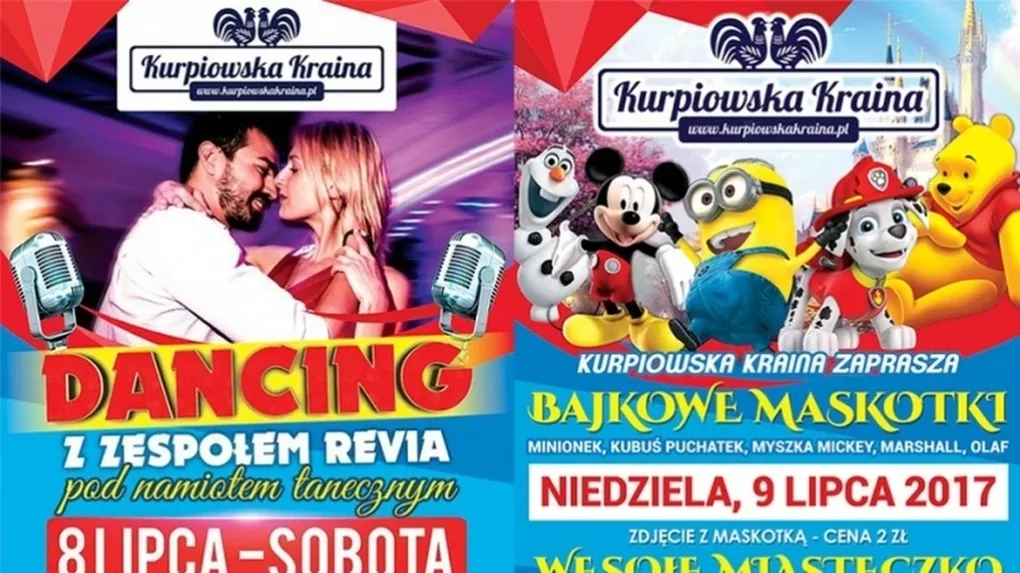 Sobotni dancing i rodzinna niedziela z postaciami z bajek w Wykrocie