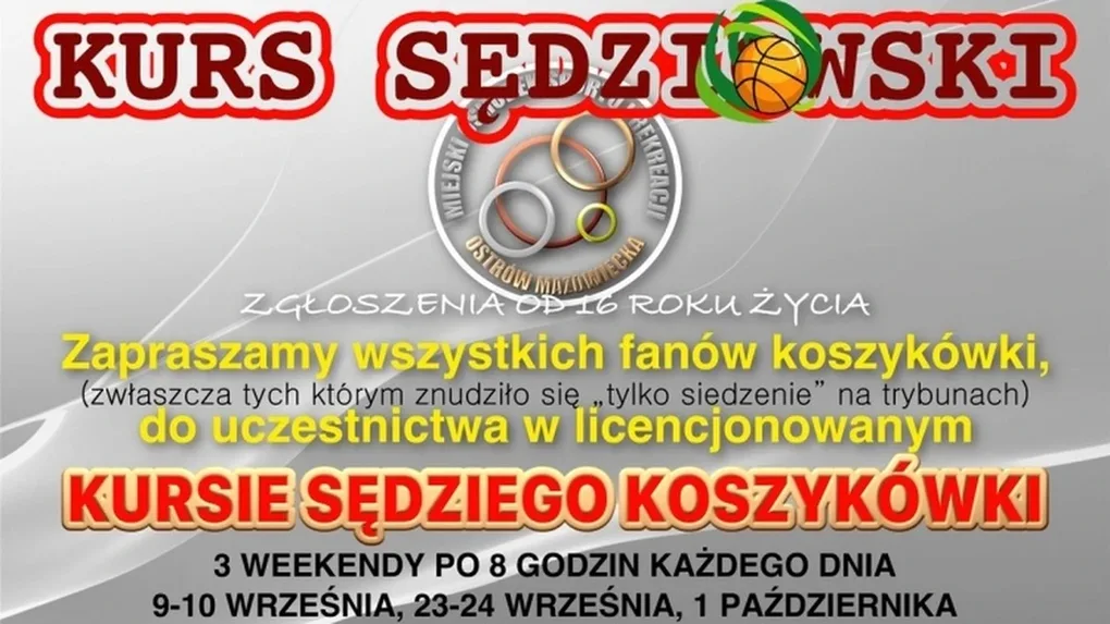 Kurs na sędziego koszykówki w Ostrowi Mazowieckiej