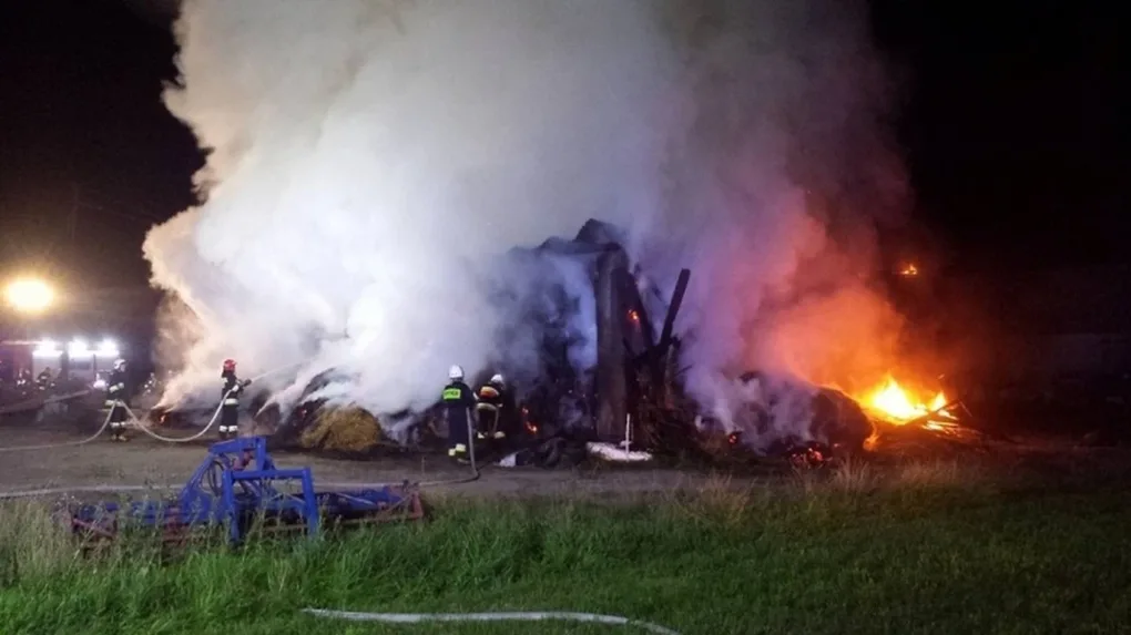 Spłonęła stodoła w Kalinowie (zdjęcia)
