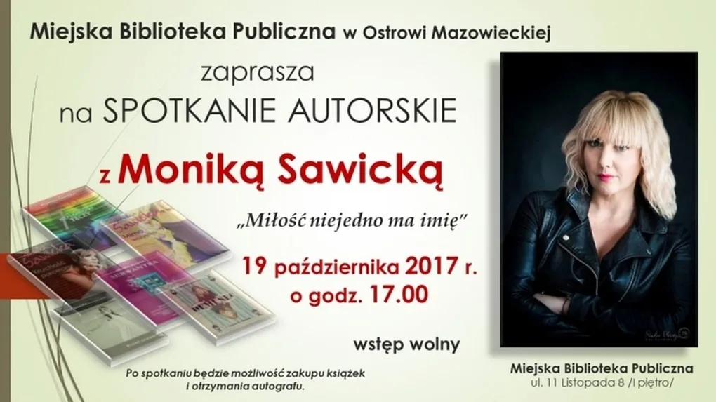 Spotkanie autorskie z pisarką Moniką Sawicką