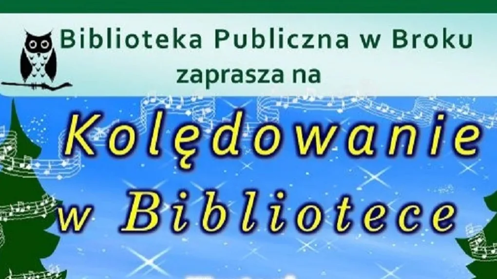 Wspólne kolędowanie w bibliotece w Broku