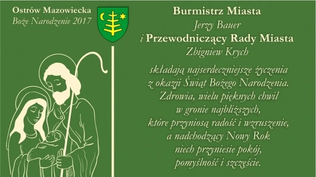 Życzenia świąteczne od Burmistrza Jerzego Bauera