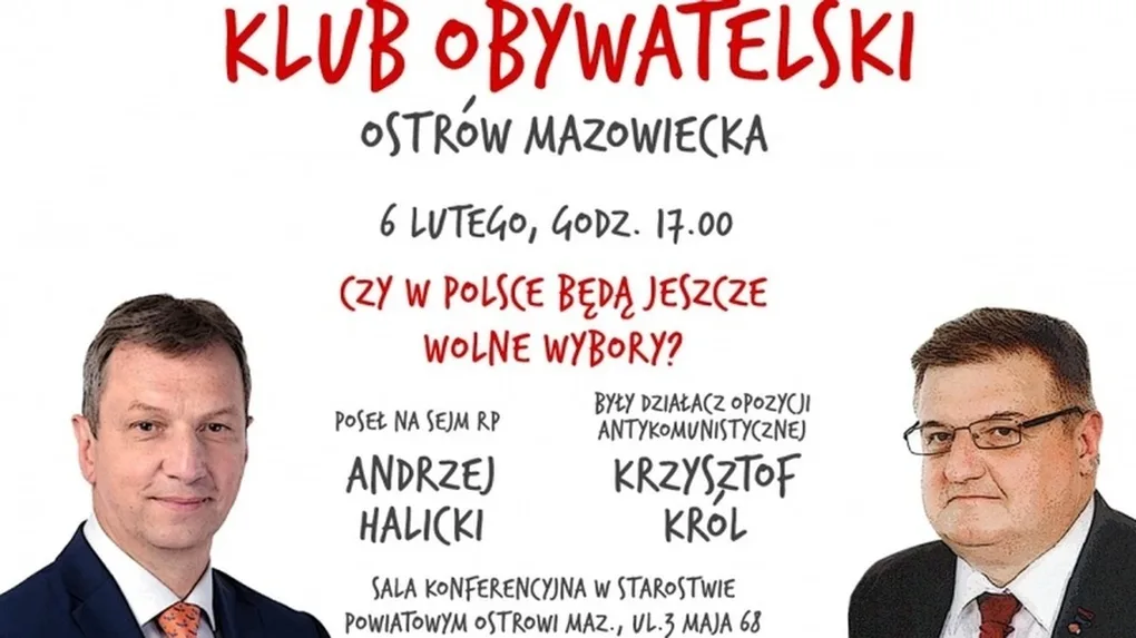 Andrzej Halicki i Krzysztof Król gośćmi Klubu Obywatelskiego