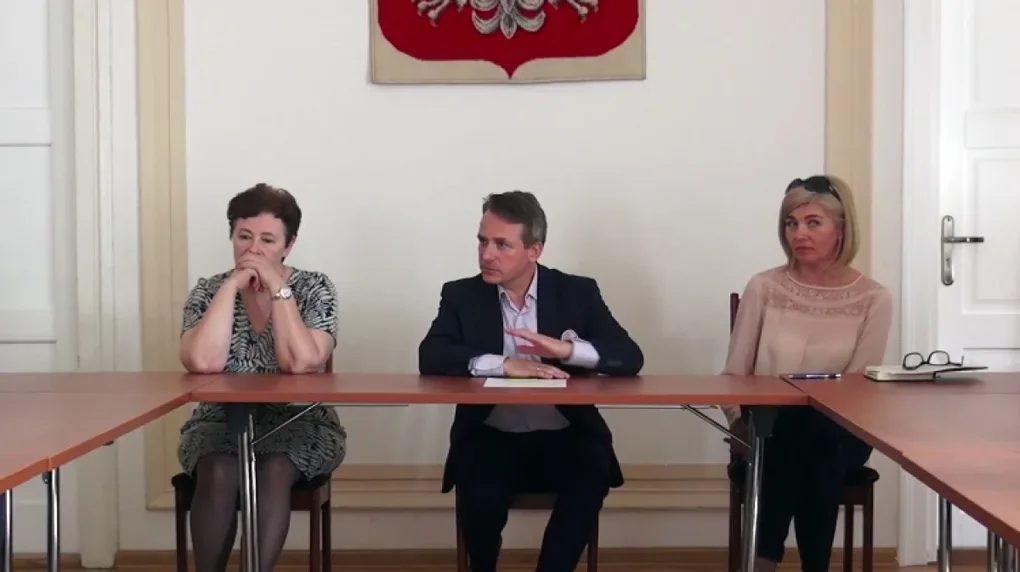 Orkiestra na spotkaniu z władzami miasta (wideo)