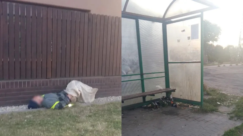 Skrzynka skarg: przystanek przy ul. Różańskiej okupowany przez pijaczków