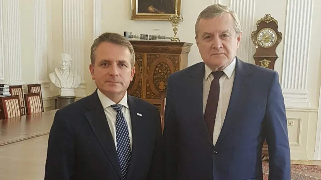 Burmistrz Bauer z ministrem Glińskim o ostrowskim muzeum