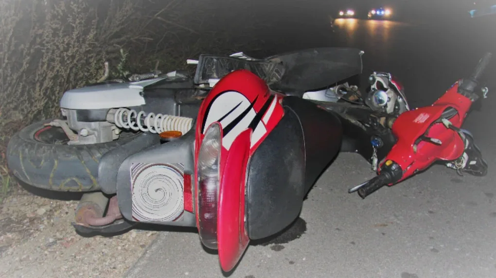 Pijany pieszy potrącony przez motorower