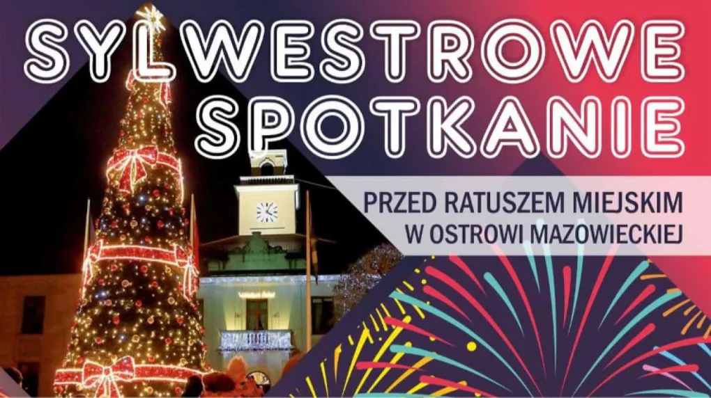 Zabawa sylwestrowa przed urzędem miasta