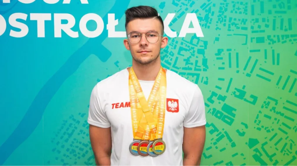 Hubert Nakielski z medalami mistrzostw świata