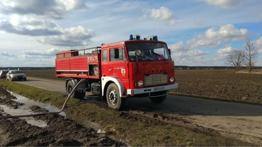 Pożar budynków mieszkalnych w Kalinowie-Parcelach