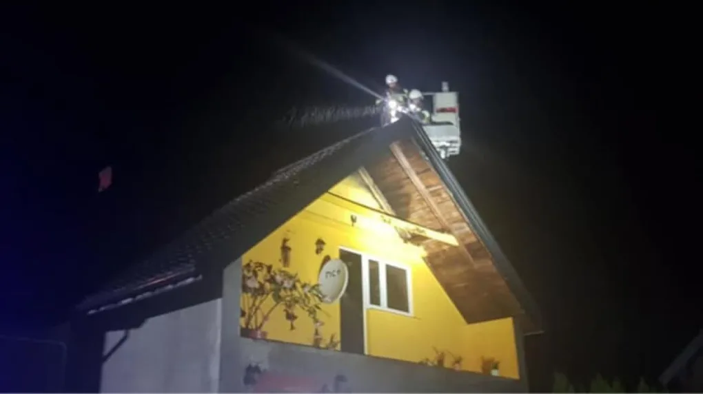 Pożar domu w Kiełczewie (zdjęcia)