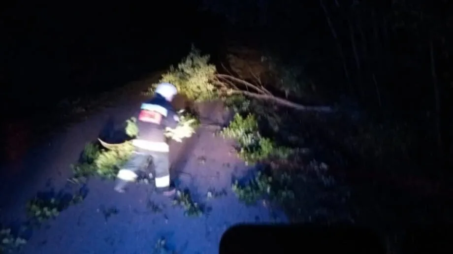 Nocna interwencja strażaków na trasie Boguty - Nur