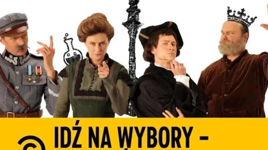 Idź na wybory! Zachęcają Piłsudski, Kopernik, Skłodowska-Curie i Zygmunt Stary (wideo)