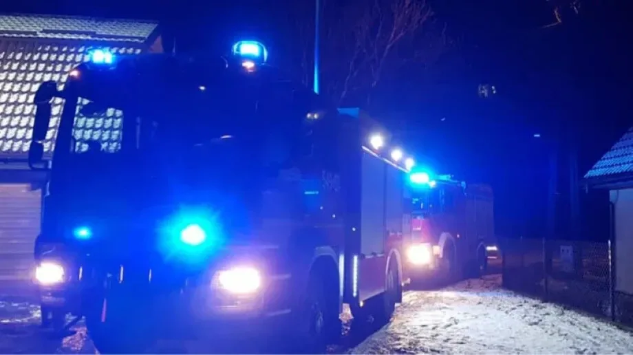 Pożar sadzy w przewodzie kominowym w Poniatowie
