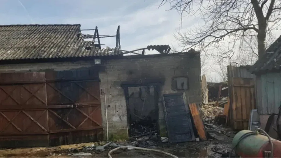 Pożar budynku gospodarczego w Borowych