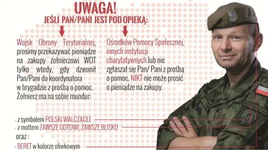 Oszuści próbowali wyłudzić pieniądze 'na żołnierza WOT'
