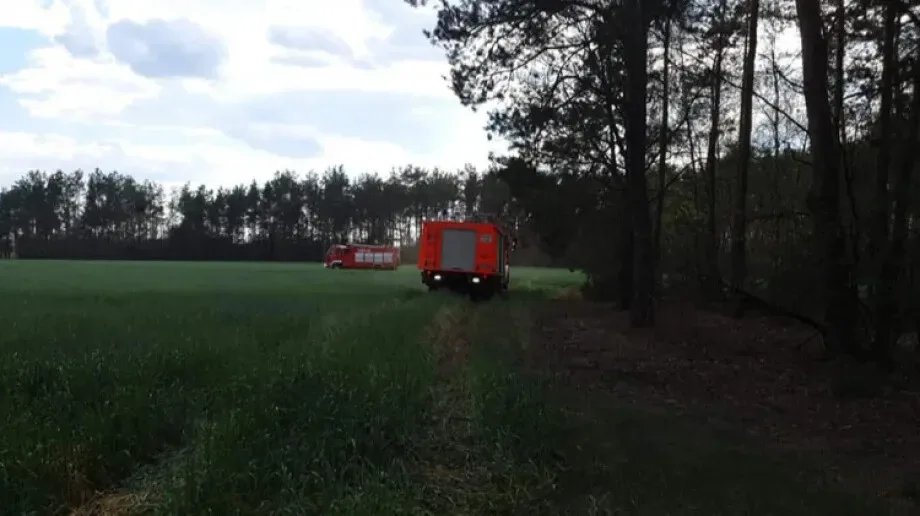 Pożar ściółki w okolicach Starego Lubotynia