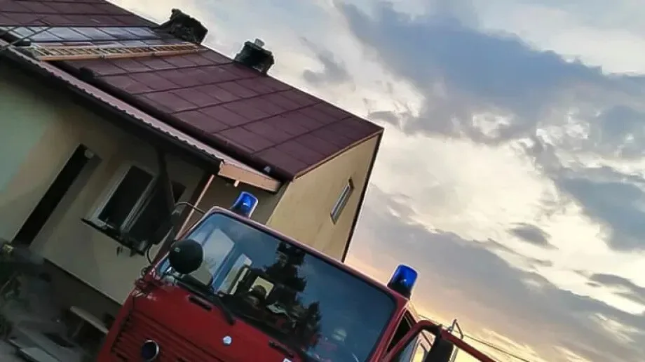 Pożar sadzy w Smolewie